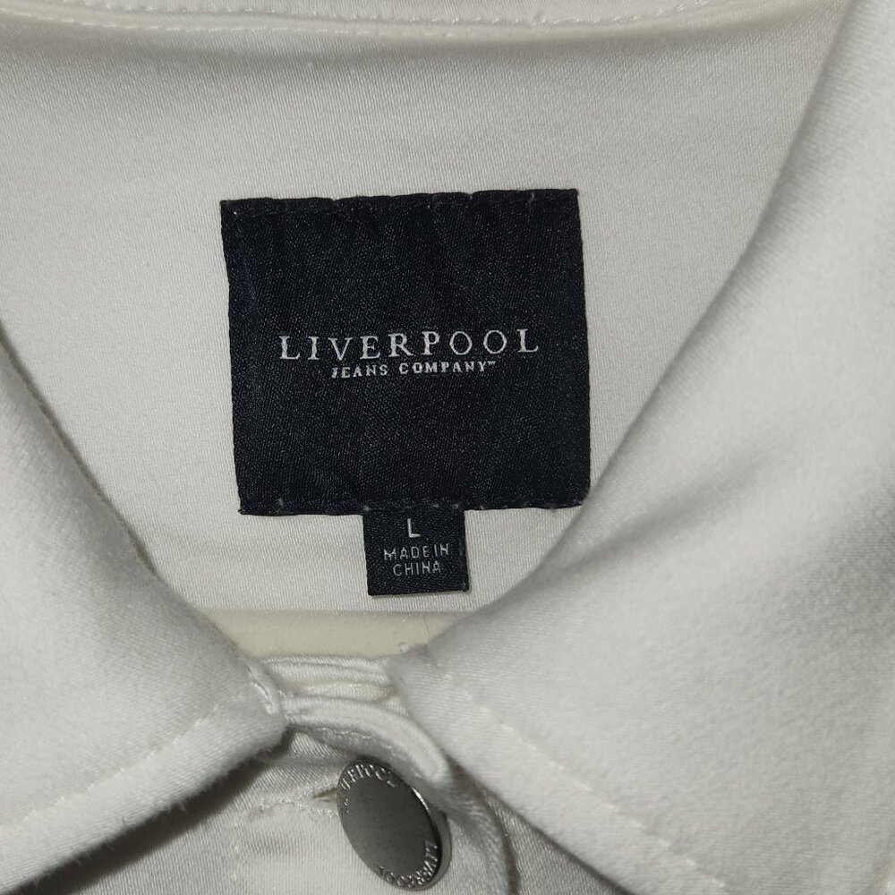 Liverpool Kolten Women's White Denim Jacket – Size Large - Picture 14 of 14